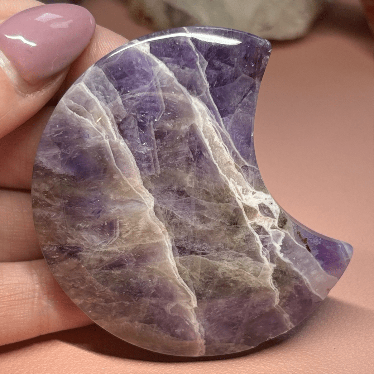 Dream Amethyst Moon Crystal - Witch, Pagan, Witchcraft, Spiritual