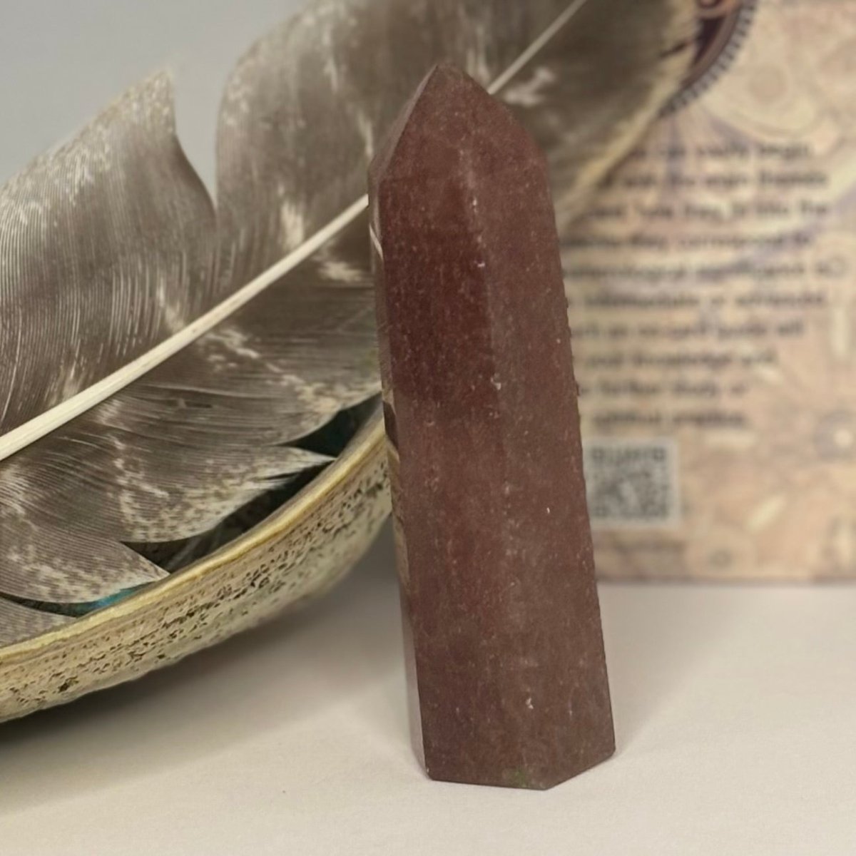 Strawberry quartz tower Crystal - Witch, Pagan, Witchcraft, Altar, Spiritual