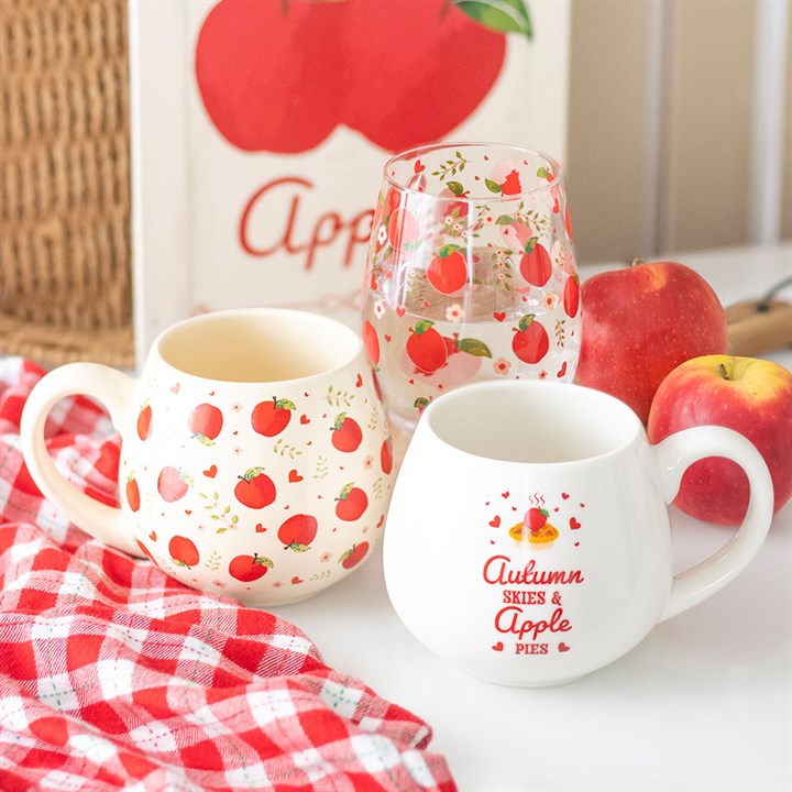 Apple Print Stemless Glass N/A