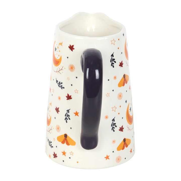 Autumn Magic Harvest Moon Print Ceramic Flower Jug N/A