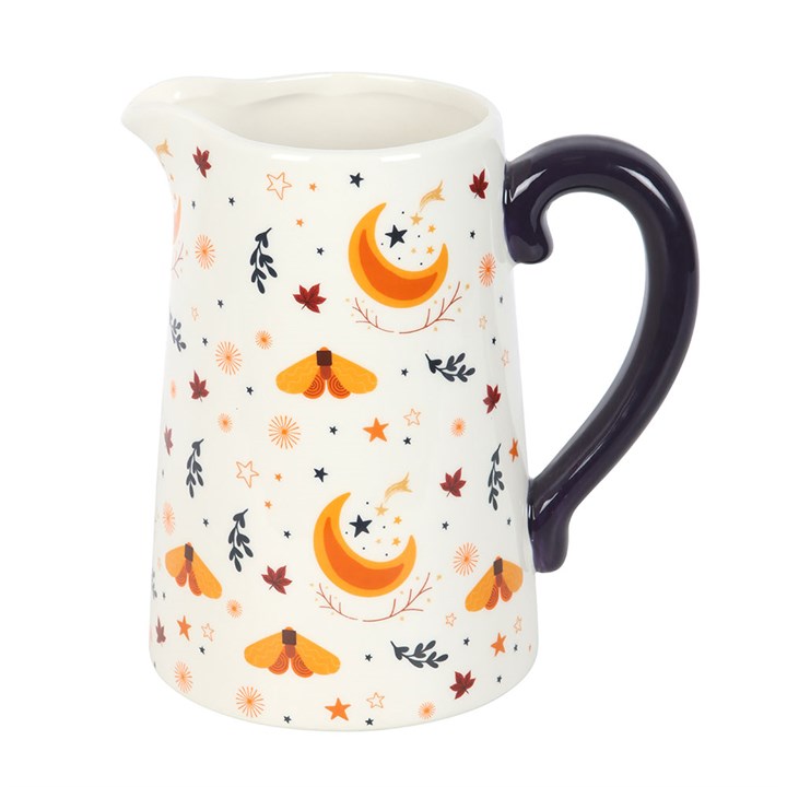 Autumn Magic Harvest Moon Print Ceramic Flower Jug N/A
