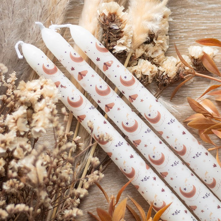 Set of 3 Harvest Moon Taper Candles N/A