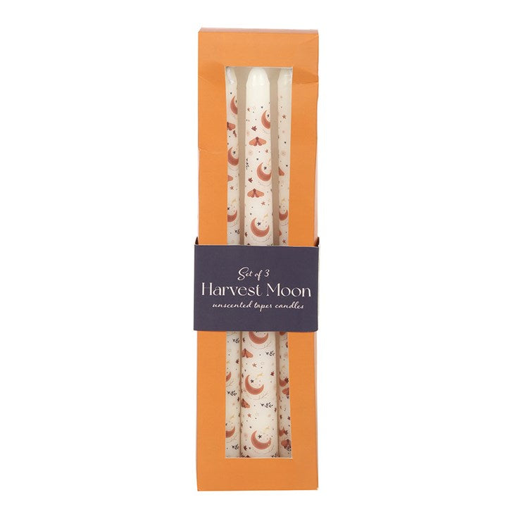 Set of 3 Harvest Moon Taper Candles N/A