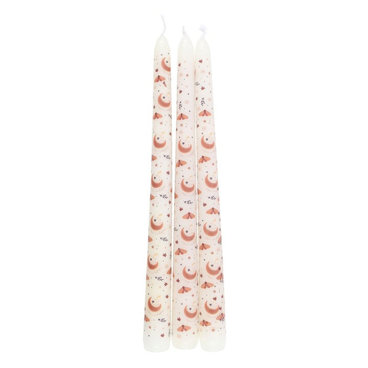Set of 3 Harvest Moon Taper Candles N/A