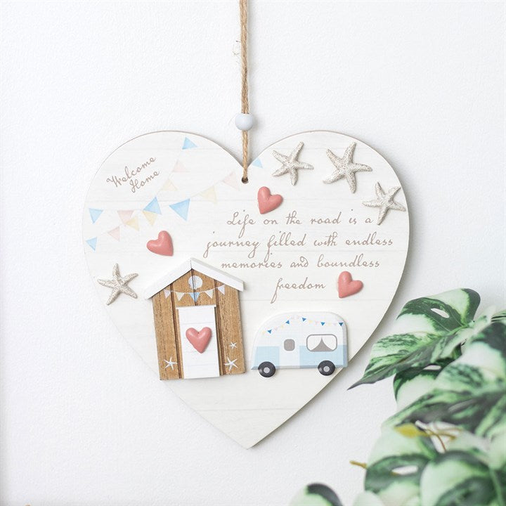 Life on the Road Shell Caravan Hanging Heart N/A