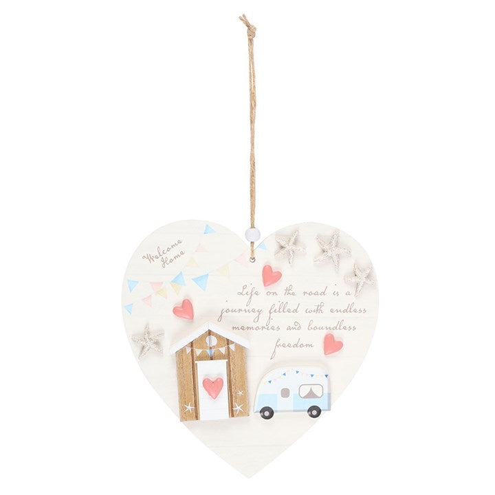 Life on the Road Shell Caravan Hanging Heart N/A