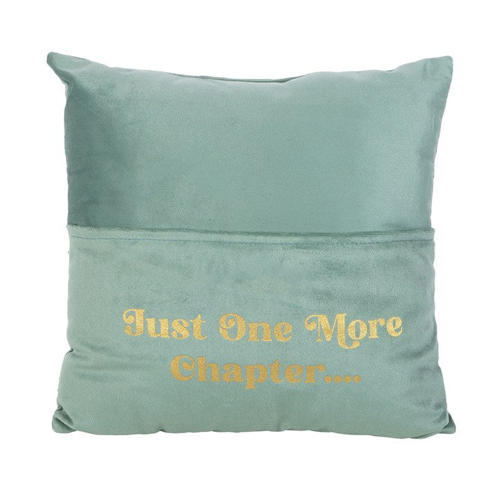 Just One More Chapter Cushion with Book Pocket N/A