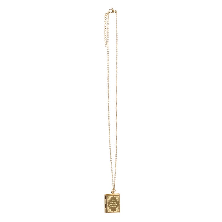 Book Shaped Locket Necklace in Gift Box N/A