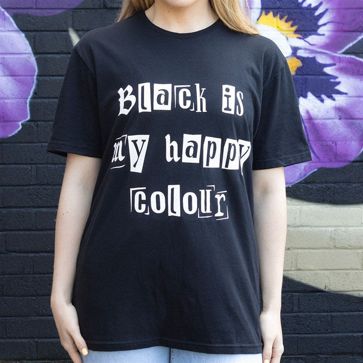Black is My Happy Colour Unisex T-shirt Size XXL N/A