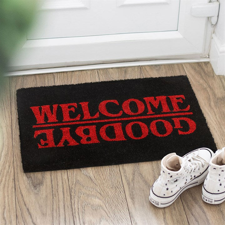 Black Welcome Goodbye Doormat N/A