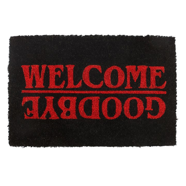 Black Welcome Goodbye Doormat N/A
