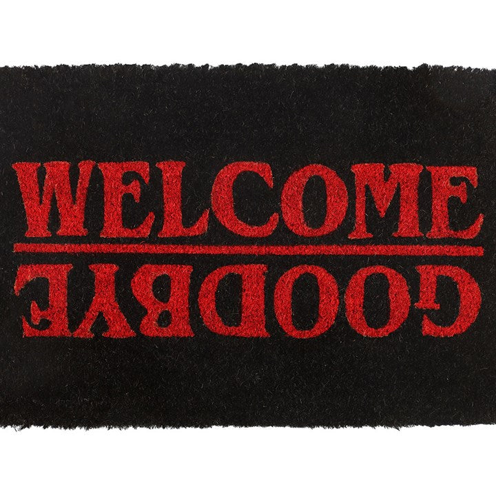 Black Welcome Goodbye Doormat N/A