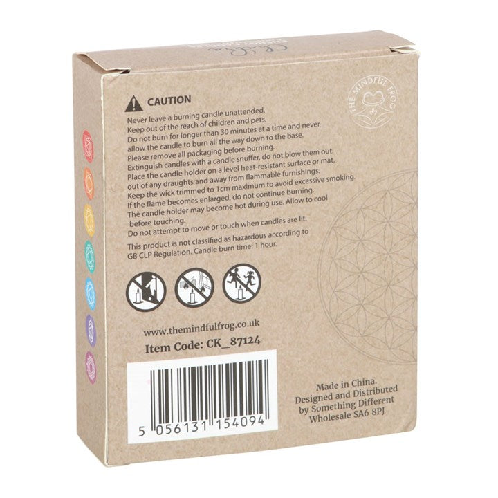 Pack of 14 Unscented Chakra Energy Candles N/A