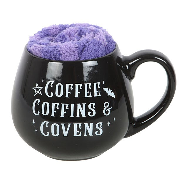 Coffee, Coffins & Covens Mug and Socks Set N/A