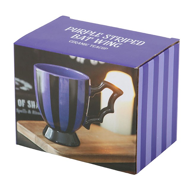 Purple Striped Bat Wing Teacup N/A