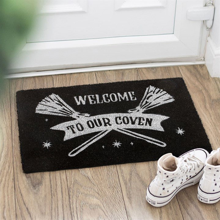 Black Welcome to Our Coven Doormat N/A