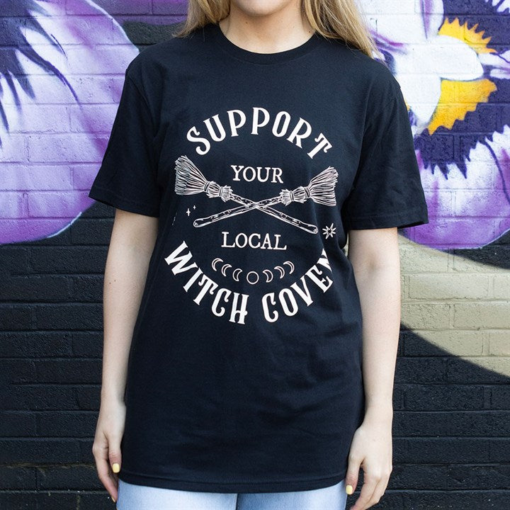 Support Your Local Witch Coven Unisex T-shirt Size L N/A