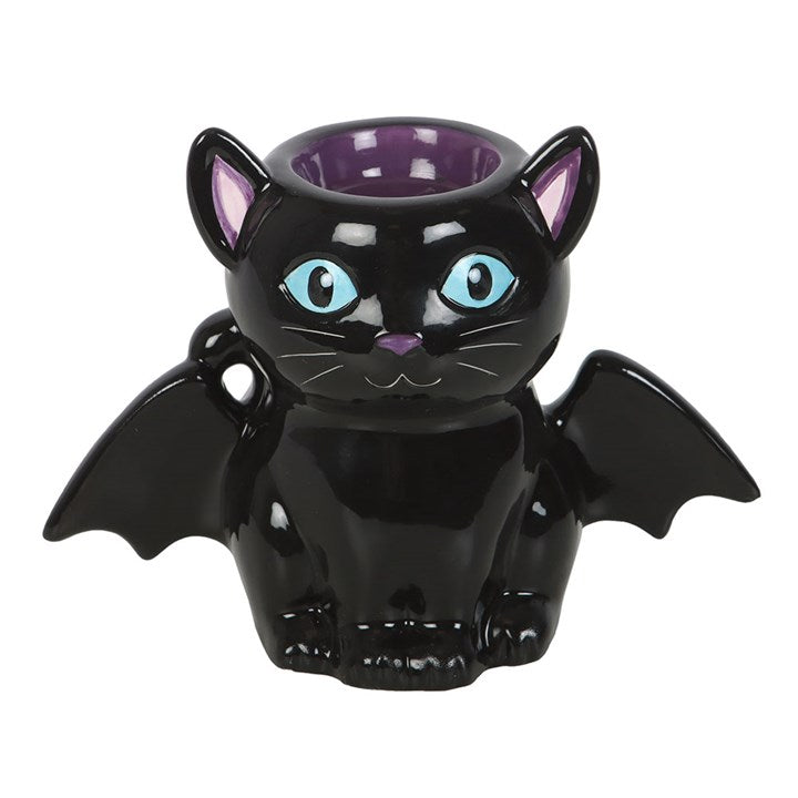 Cute and Creepy Bat Cat Oil Burner and Wax Warmer N/A