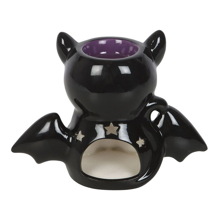 Cute and Creepy Bat Cat Oil Burner and Wax Warmer N/A