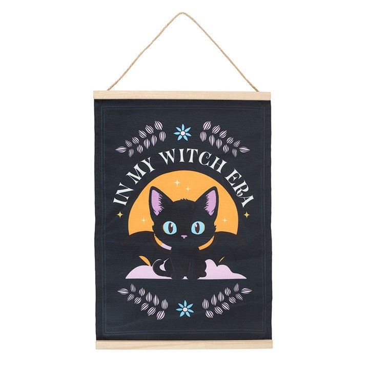 In My Witch Era Bat Cat Fabric Wall Hanging N/A