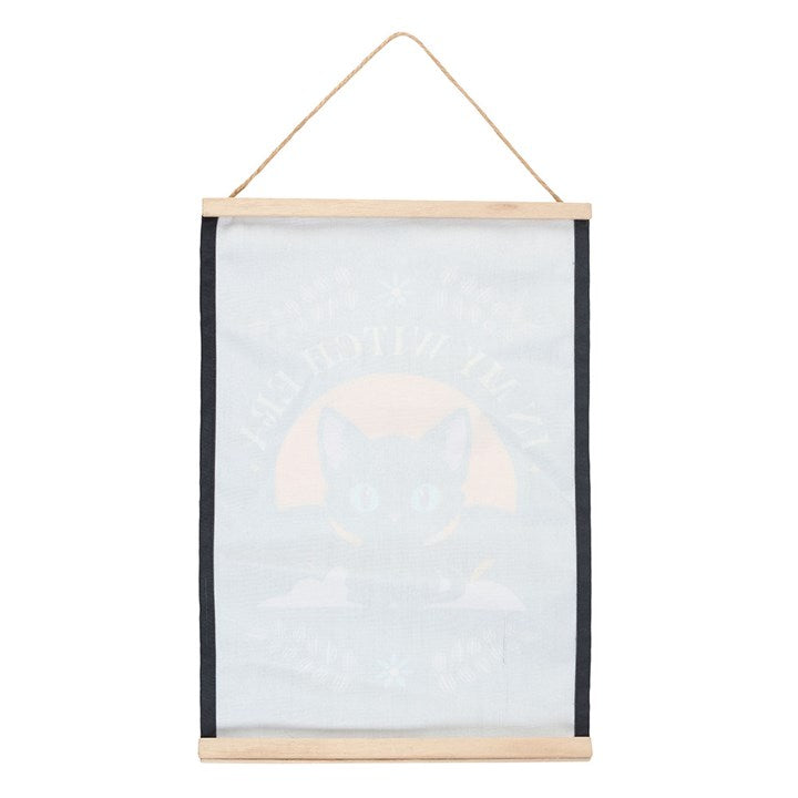 In My Witch Era Bat Cat Fabric Wall Hanging N/A