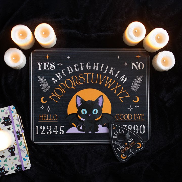 Cute and Creepy Bat Cat Talking Board with Planchette N/A