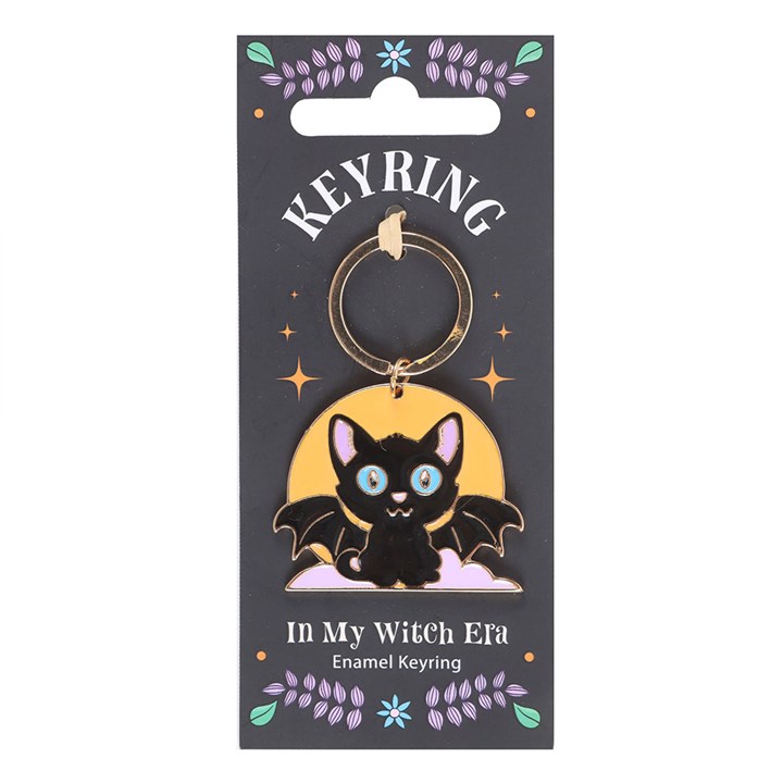 In My Witch Era Cat and Moon Enamel Keyring N/A