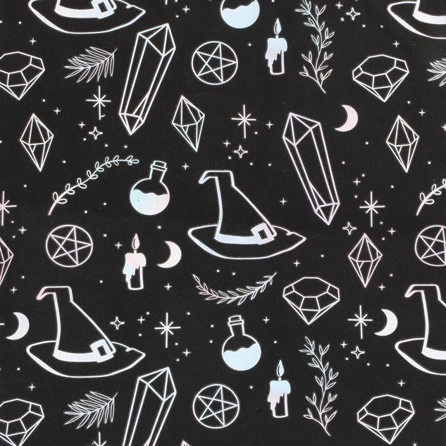 Crystal Witch Print Polycotton Tote Bag N/A