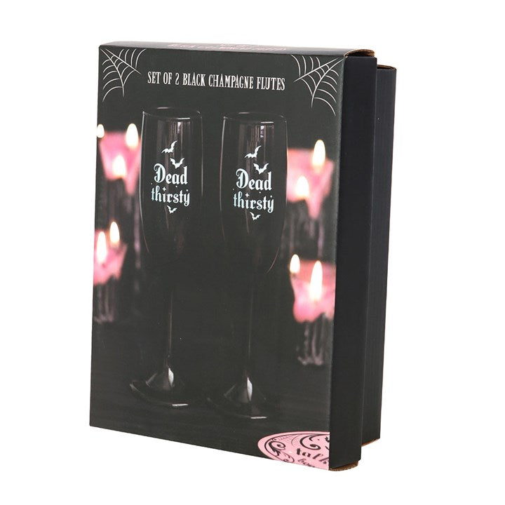 Set of 2 Dead Thirsty Champagne Flutes N/A