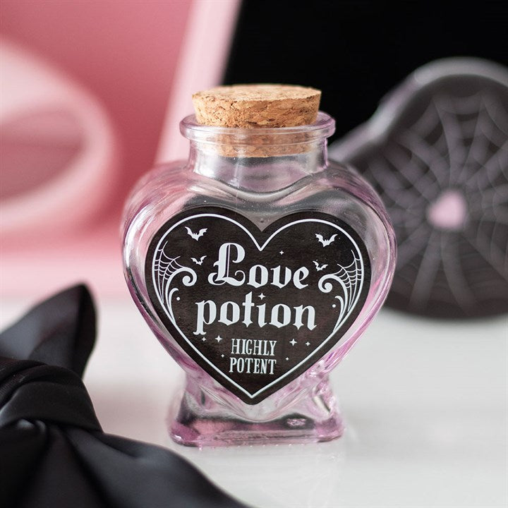 Love Potion Decorative Glass Heart Potion Bottle N/A