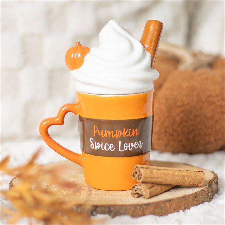 Pumpkin Spice Latte Shaped Lidded Mug N/A