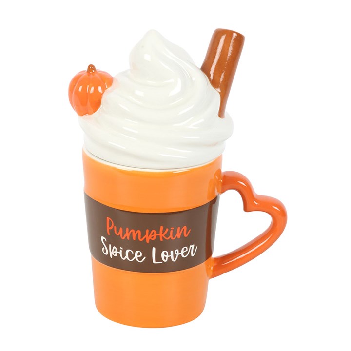 Pumpkin Spice Latte Shaped Lidded Mug N/A
