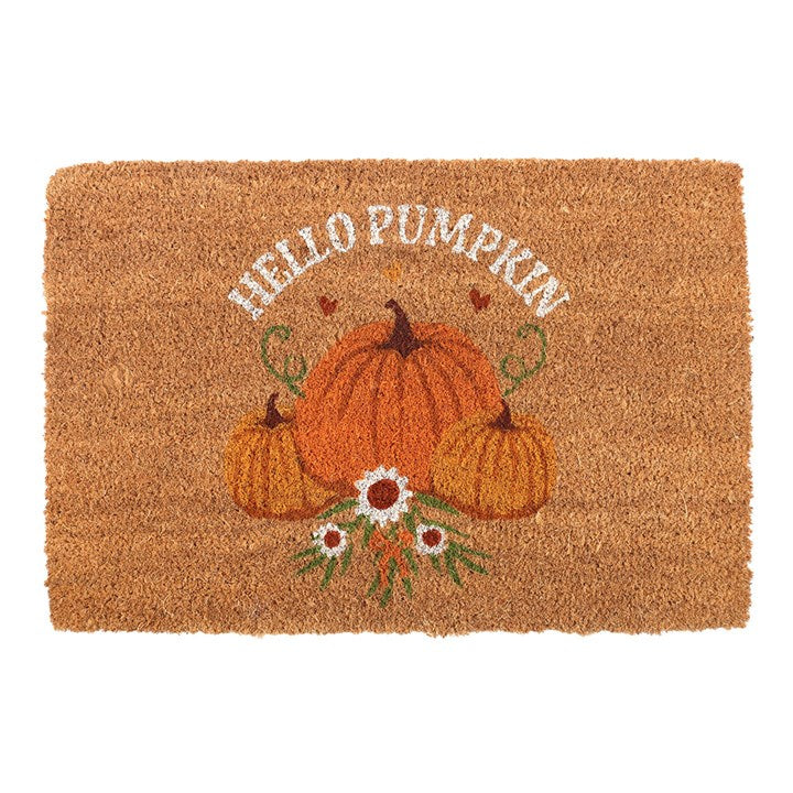Natural Autumn Days Hello Pumpkin Doormat N/A