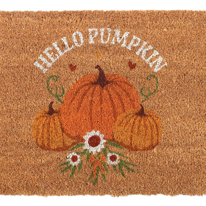 Natural Autumn Days Hello Pumpkin Doormat N/A
