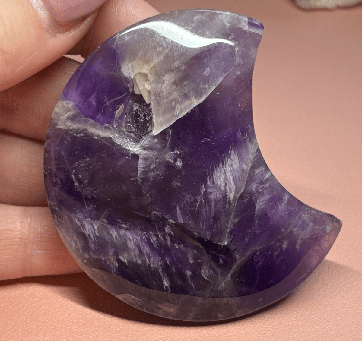 Dream Amethyst Moon Crystal - Witch, Pagan, Witchcraft, Spiritual