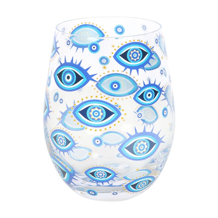 All Seeing Eye Print Stemless Glass N/A