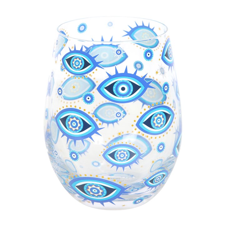 All Seeing Eye Print Stemless Glass N/A