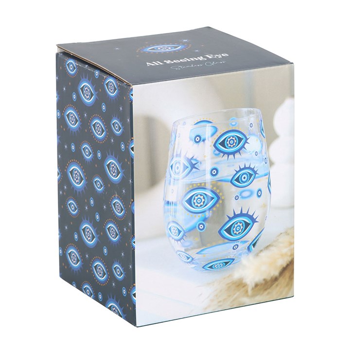 All Seeing Eye Print Stemless Glass N/A