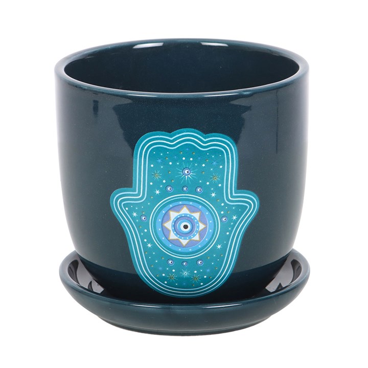 Hand of Hamsa Ceramic Plant Pot N/A