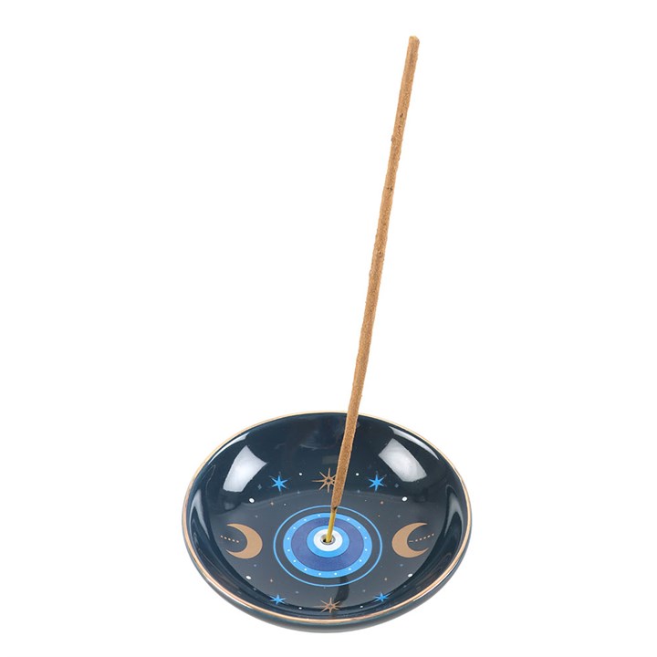 Blue All Seeing Eye Print Incense Holder N/A