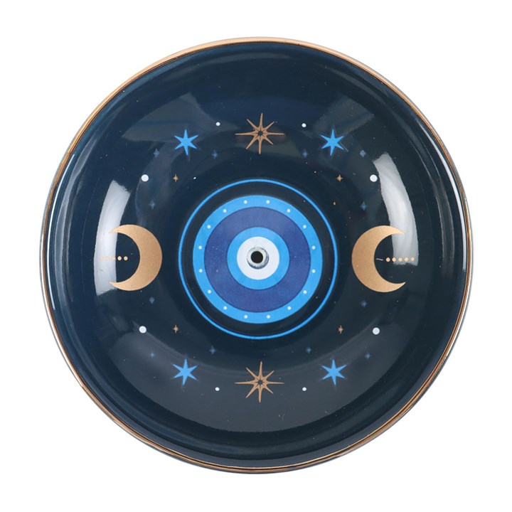 Blue All Seeing Eye Print Incense Holder N/A