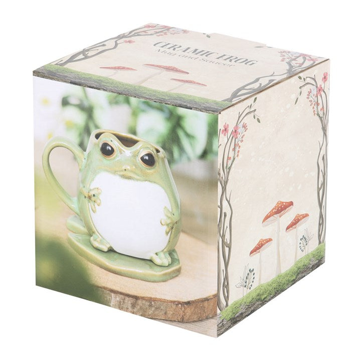 Frog Shaped Mug and Lily Pad Saucer N/A