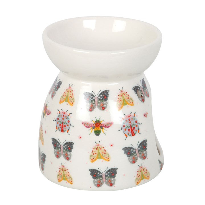 Floral Bug Print Oil Burner and Wax Warmer N/A