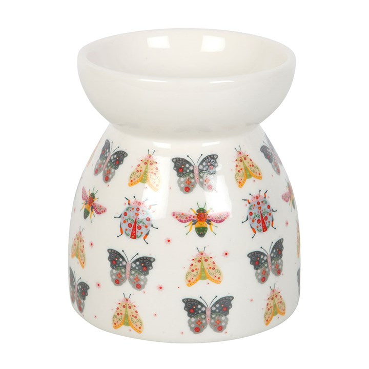 Floral Bug Print Oil Burner and Wax Warmer N/A