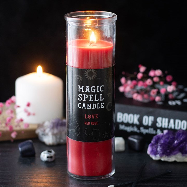 Love Red Rose Magic Spell Tube Candle N/A