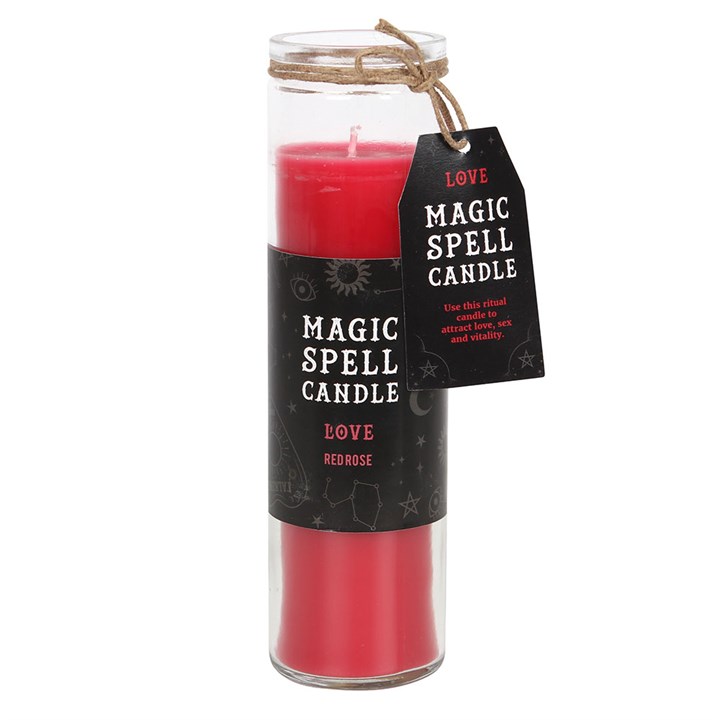 Love Red Rose Magic Spell Tube Candle N/A
