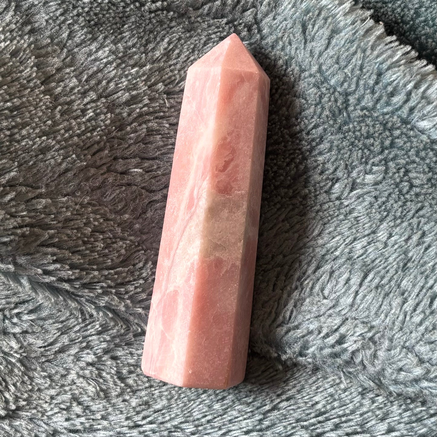 Pink opal tower Crystal - Witch, Pagan, Witchcraft, Altar, Spiritual