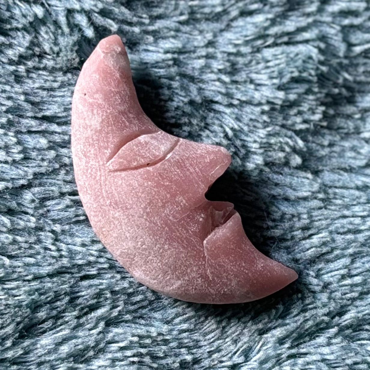 Pink opal moon Crystal - Witch, Pagan, Witchcraft, Spiritual