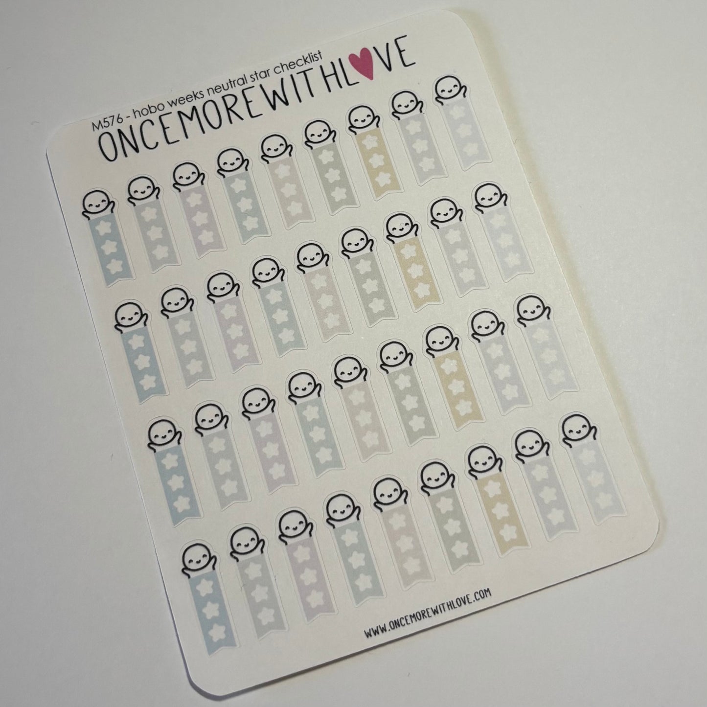 Hobonichi Weeks Tiny Neutral Star Checklist(Once More With Love)