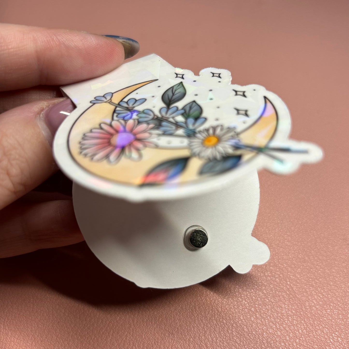 Wildflower moon magnetic bookmark